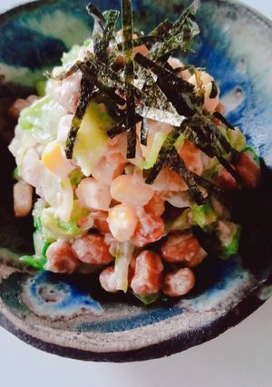 きゃべつと納豆の胡麻マヨサラダ〖幼児〗-レシピのメイン写真
