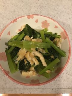 小松菜と油揚げの煮浸し-レシピのメイン写真