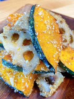 れんこんとかぼちゃの甘酢サラダ-レシピのメイン写真