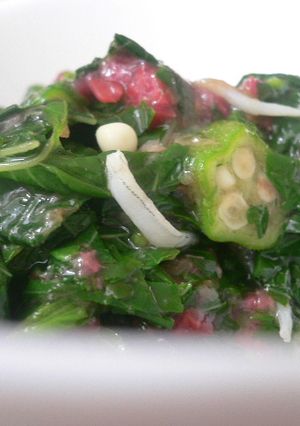 モロヘイヤを山盛り食べれる♪梅おかか和え-レシピのメイン写真