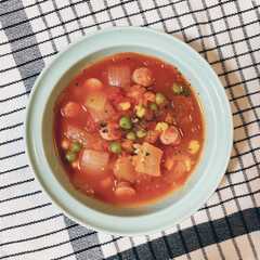 トマト缶で具沢山ミネストローネ-レシピのメイン写真