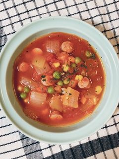 トマト缶で具沢山ミネストローネ-レシピのメイン写真