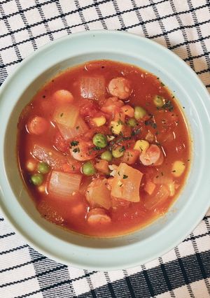 トマト缶で具沢山ミネストローネ-レシピのメイン写真