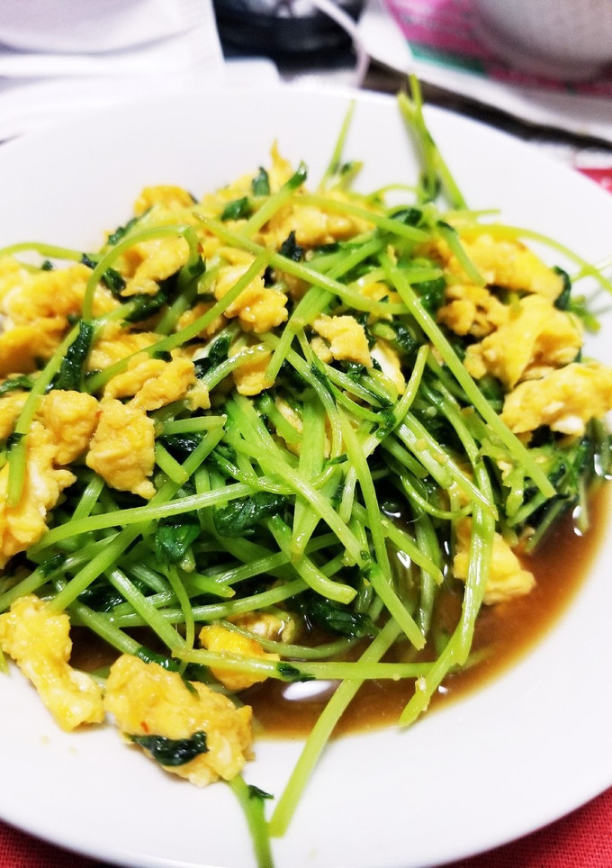 豆苗と玉子の炒めもの-レシピのメイン写真