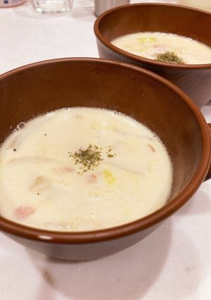 白菜コーン入り豆乳牛乳ミックススープ-レシピのメイン写真