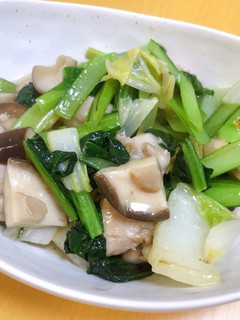 小松菜と鳥もも肉のとろとろ炒め-レシピのメイン写真