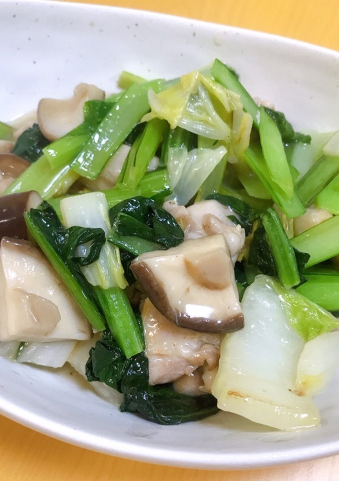 小松菜と鳥もも肉のとろとろ炒め-レシピのメイン写真