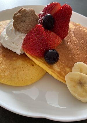 おうちカフェ♡ オシャレなパンケーキ-レシピのメイン写真