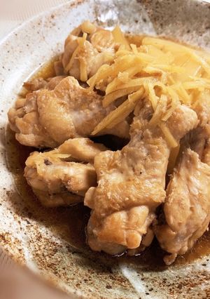 鶏手羽元と生姜だいこんの梅酒煮-レシピのメイン写真