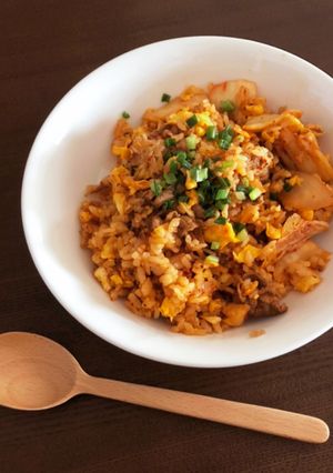 牛丼リメイク☆キムチチャーハン-レシピのメイン写真