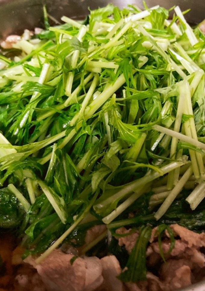 簡単美味しい！豚肉と水菜のはりはり煮-レシピのメイン写真