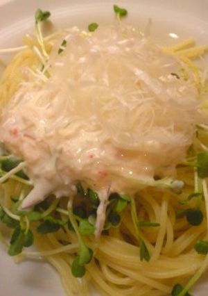 かにと生姜と茗荷のマヨパスタ-レシピのメイン写真