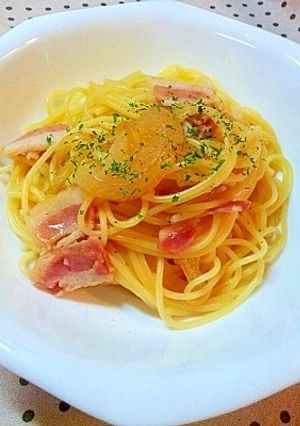 レンチン！本格ベーコンオニオンパスタ-レシピのメイン写真
