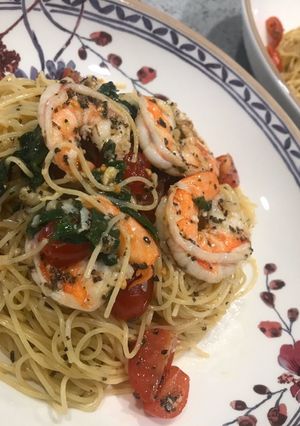 ドライバジルで簡単海老の冷製パスタ-レシピのメイン写真