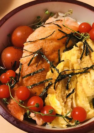 お弁当●カリッと焼き鮭＆玉子焼き弁当-レシピのメイン写真