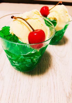 かき氷シロップdeクリームソーダゼリー-レシピのメイン写真