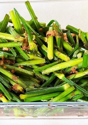 にんにくの芽のかつお節醤油炒め-レシピのメイン写真