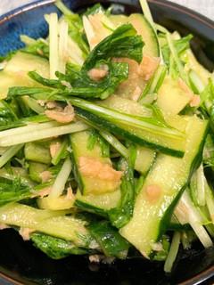 超簡単☆水菜とツナの中華風サラダ-レシピのメイン写真