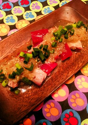 玉ねぎ2/1で簡単★マグロの片面レア焼き-レシピのメイン写真