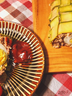 ズッキーニで包んだチーズinミートローフ-レシピのメイン写真