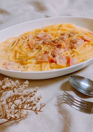 簡単♫我が家のスープカルボナーラ☆-レシピのメイン写真