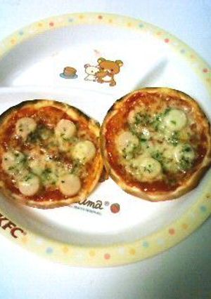 余った餃子の皮で超簡単ピザ風おやつ☆-レシピのメイン写真