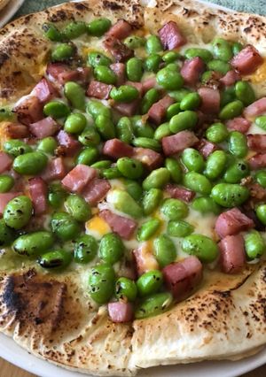 枝豆とベーコンのピザ-レシピのメイン写真