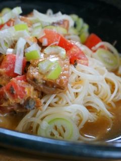サバ缶とトマトのぶっかけそうめん-レシピのメイン写真