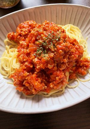 簡単美味しい！ミートソースパスタ-レシピのメイン写真