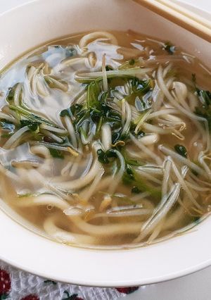 豆苗ともやしの塩うどん-レシピのメイン写真