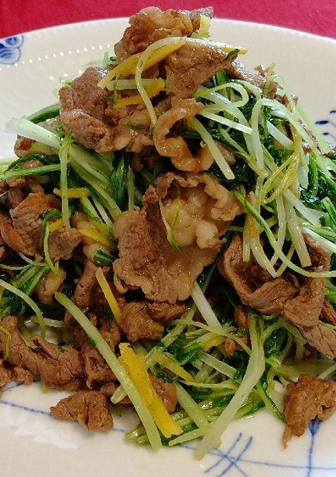 牛肉と水菜のしょうが炒め-レシピのメイン写真