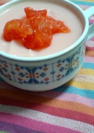 夏にぴったり!スイカの杏仁豆腐風デザート-レシピのメイン写真
