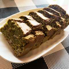 高野豆腐と青汁で抹茶風パウンドケーキ-レシピのメイン写真