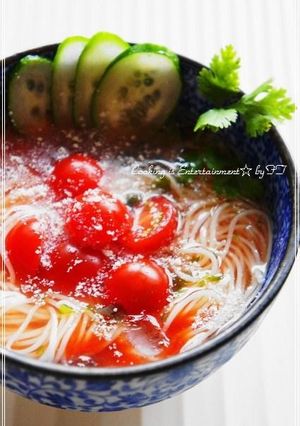 太陽のトマト麺...♡そうめん-レシピのメイン写真