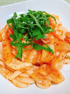 たらこキムチうどん-レシピのメイン写真