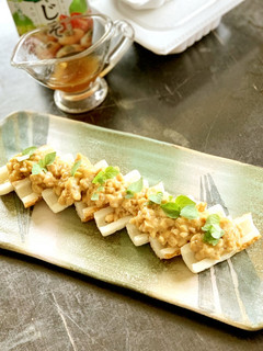 ヤミツキ注意!納豆ちくわボート-レシピのメイン写真