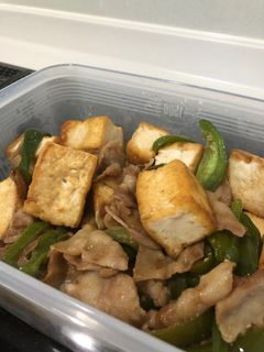 簡単!豆腐と豚バラの味噌炒め-レシピのメイン写真