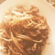 豚こま肉 もやし生姜焼き