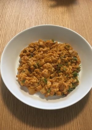 かんずり豆乳野菜チーズリゾット-レシピのメイン写真
