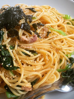 簡単!小松菜とツナの絶品和風パスタ-レシピのメイン写真