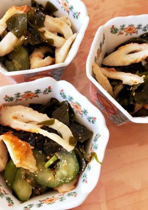 わかめと胡瓜とちくわのゴマ酢和え-レシピのメイン写真