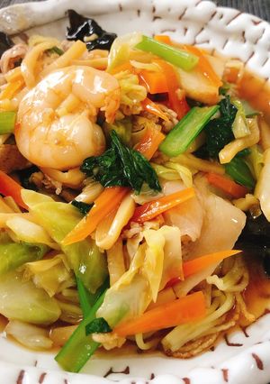 麺がカリッ！うちのあんかけ焼きそば-レシピのメイン写真