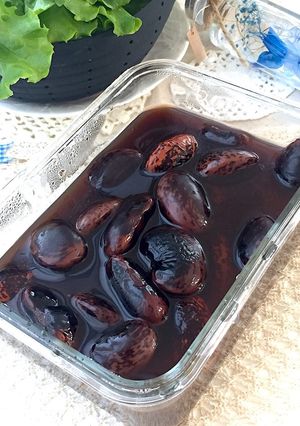 ズボラでマメな炊飯器で煮豆　花豆-レシピのメイン写真