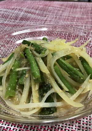 じゃがいもとインゲンの胡麻酢和え-レシピのメイン写真