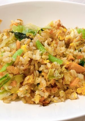 ダイエット　鮭レタス炒飯-レシピのメイン写真