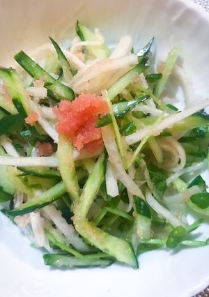 調理なし　明太子と塩昆布のサラダ-レシピのメイン写真
