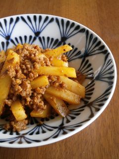 じゃがいもとひき肉のカレー炒め-レシピのメイン写真