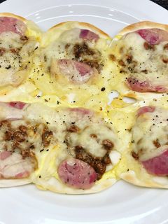簡単 餃子の皮納豆ピザ-レシピのメイン写真
