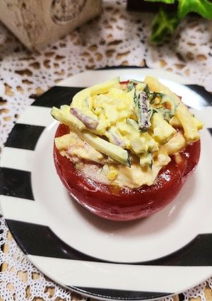 赤みず菜とズッキーニのマカロニサラダ-レシピのメイン写真