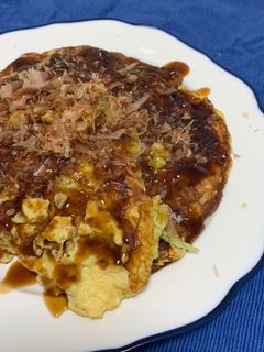 小麦不使用 簡単ダイエットお好み焼き-レシピのメイン写真